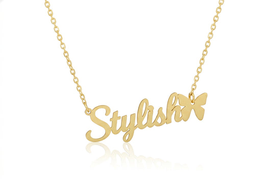 Butterfly 2 Name Necklace