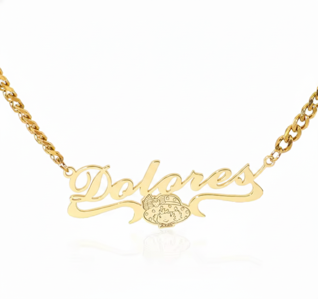 Strawberry Name Necklace